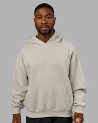 Man wearing MVP Oversized Hoodie - Shale Beige | Model:Sam | Size:L | Thumbnail Index: 6