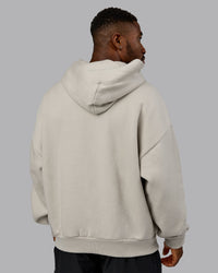 Man wearing MVP Oversized Hoodie - Shale Beige | Model:Sam | Size:L | Thumbnail Index: 4