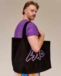 Hold It All Canvas Tote - Black-Multi