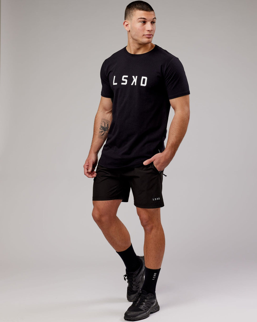 Power FLXDRY Tee - Black-White
