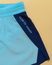 Flatlay GG Accelerate 3" High-Rise Running Short - Future Navy-Baltic Sea