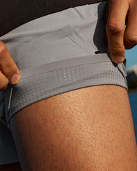 Man wearing Hybrid Lined 5" Short - Alloy | Thumbnail Index: 15