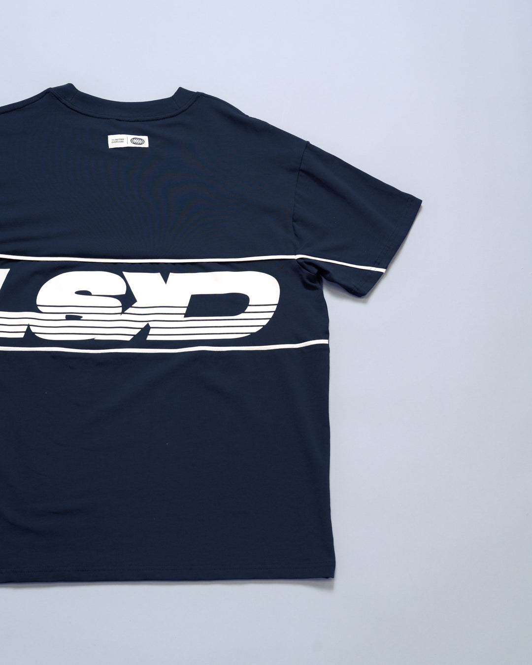 Inline Heavyweight FLXCotton Oversized Tee - Midnight Navy-White - view 5