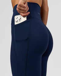 Woman wearing O.G. Fusion Ultra High-Rise Full Length Legging Pockets - Future Navy | Model:Amity| Size:S | Thumbnail Index: 8