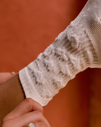 Cupid Crew Pilates Grip Sock - Ivory | Thumbnail Index: 4