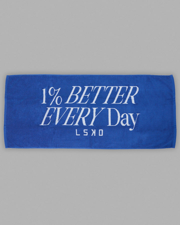 1% Better Every Day Cotton Towel 50x115cm - Power Cobalt-White
