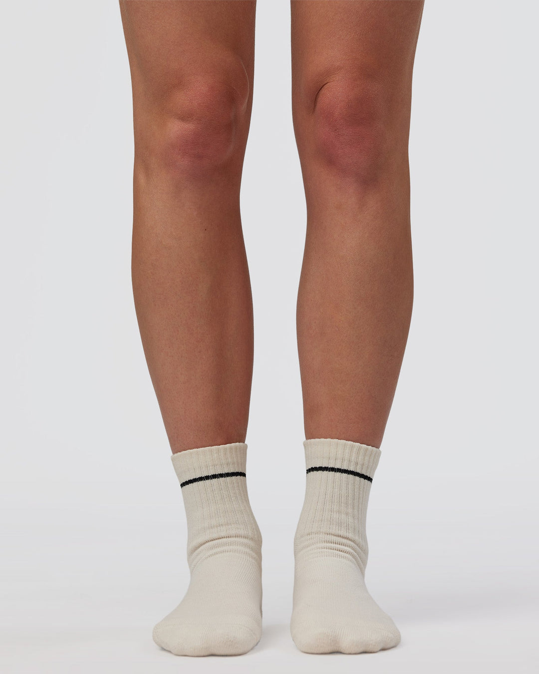 1% Better Pilates Grip Sock - Off White-Black
