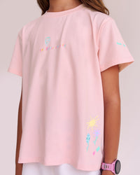 Kid wearing Mother's Day Mini Me Kids FLXCotton Tee  - Marshmallow | Model:Jayla | Size:10
