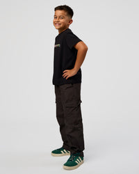 Kid wearing Kid wearing Kids Enjoy the Journey FLXCotton Tee - Bubblegum | Model:Jax | Size:8