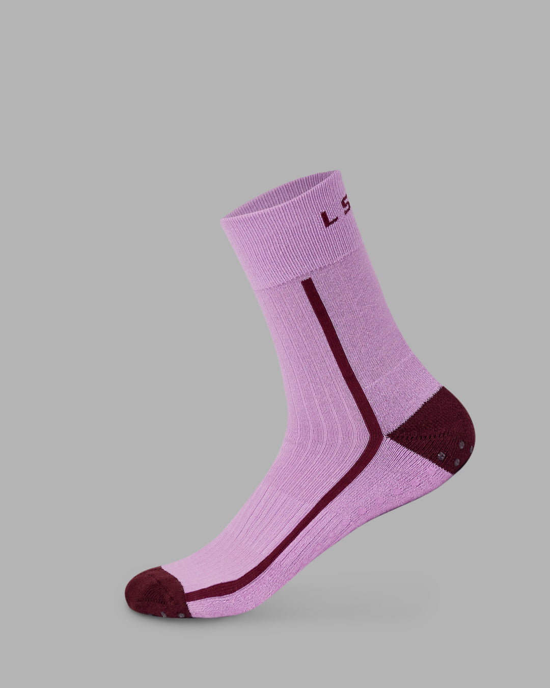 Bend Crew Pilates Grip Socks - Light Violet