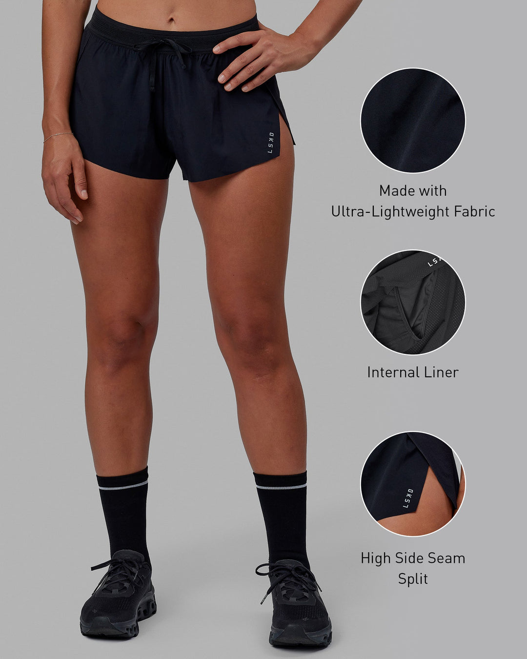 Accelerate 3&quot; Run Shorts - Black