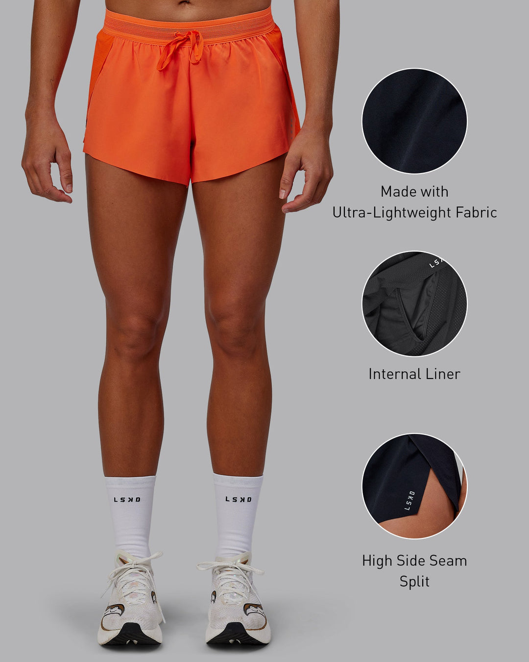 Accelerate 3&quot; Run Shorts - Ultra Orange