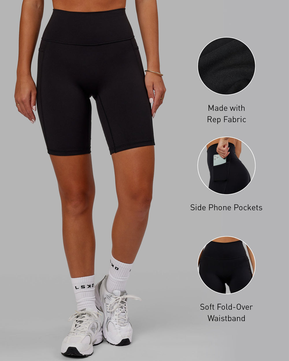 Fusion Bike Shorts with Pockets - Black