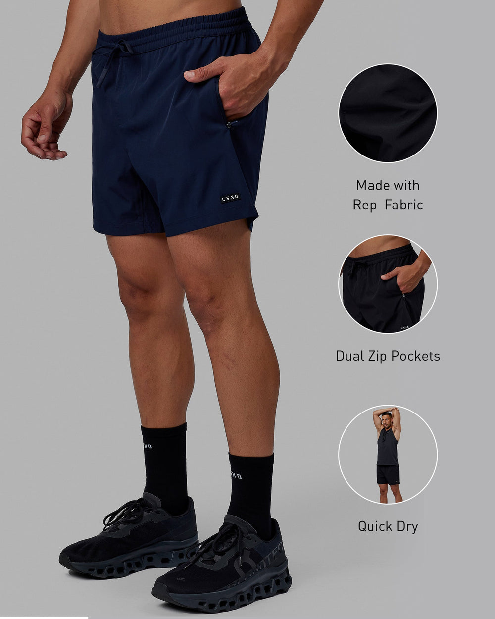 Rep 5" Performance Shorts - Navy