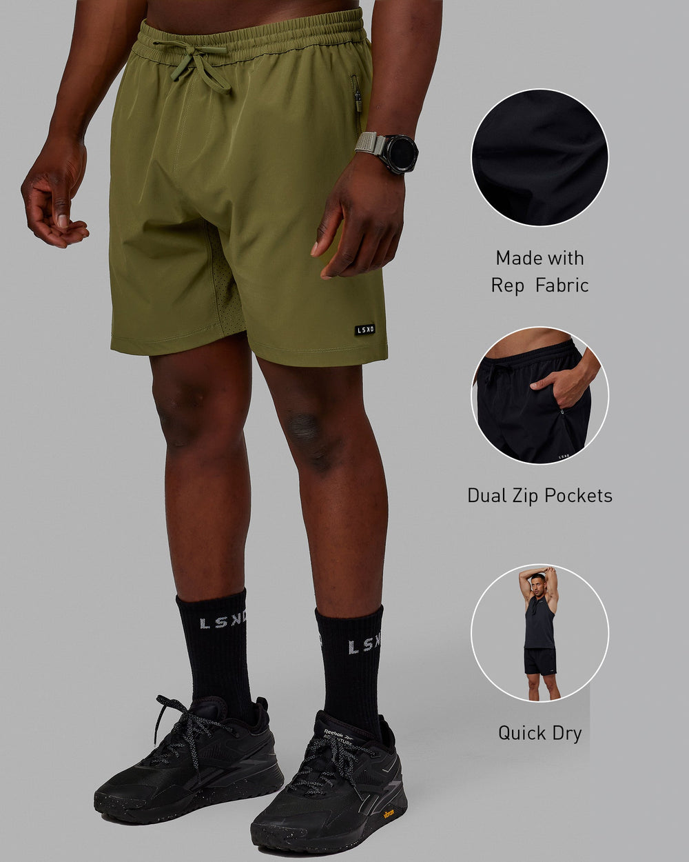 Rep 7" Performance Shorts - Moss