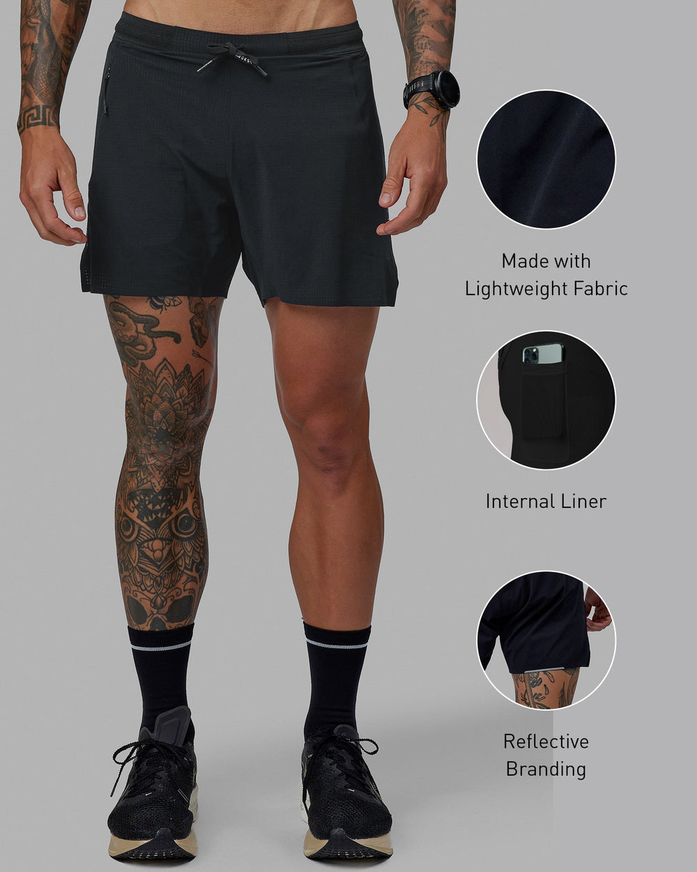 UltraAir 5" Lined Performance Short - Pirate Black