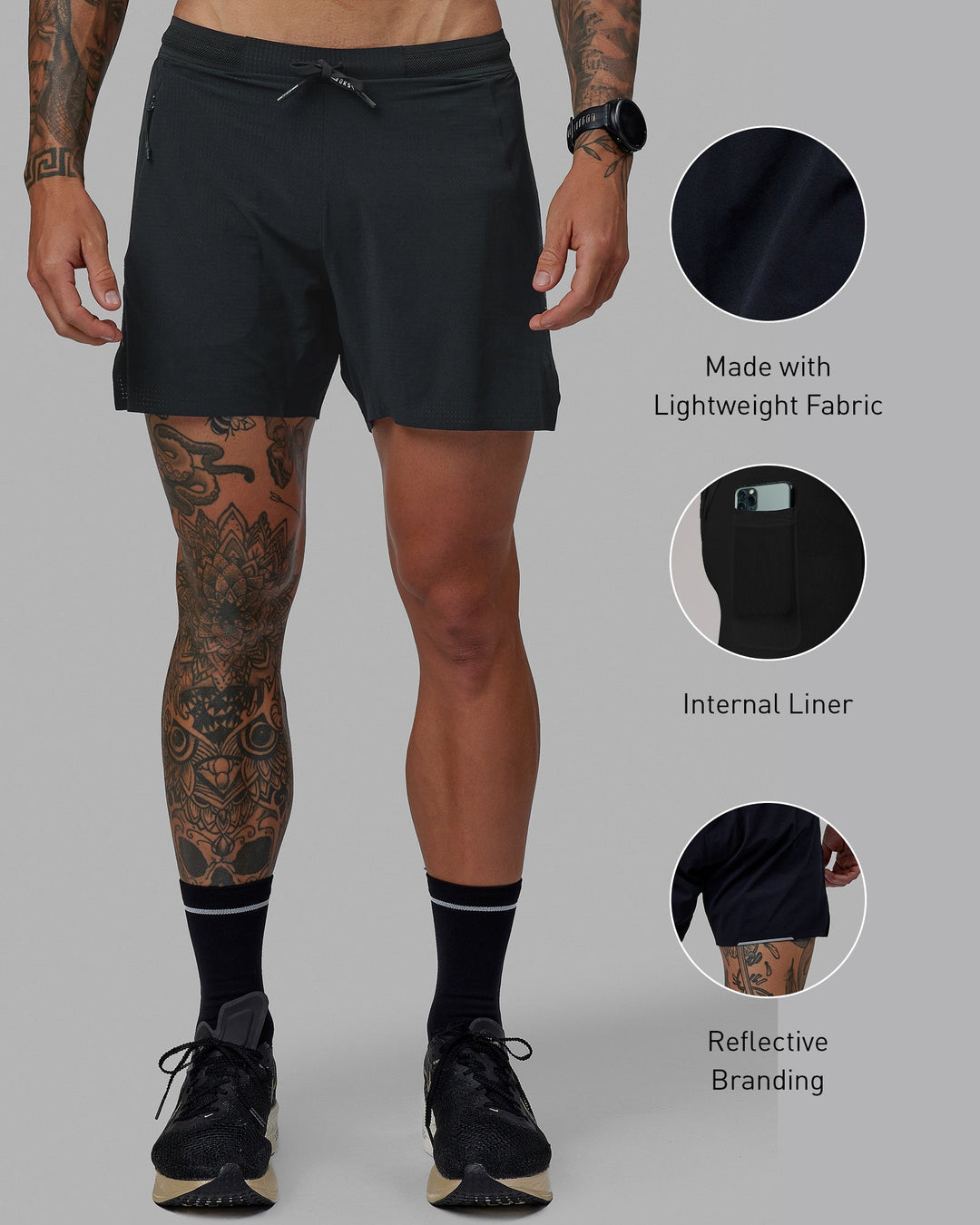 UltraAir 5&quot; Lined Performance Short - Pirate Black