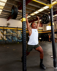 Man wearing Competition 5" Performance Short - Forest Night