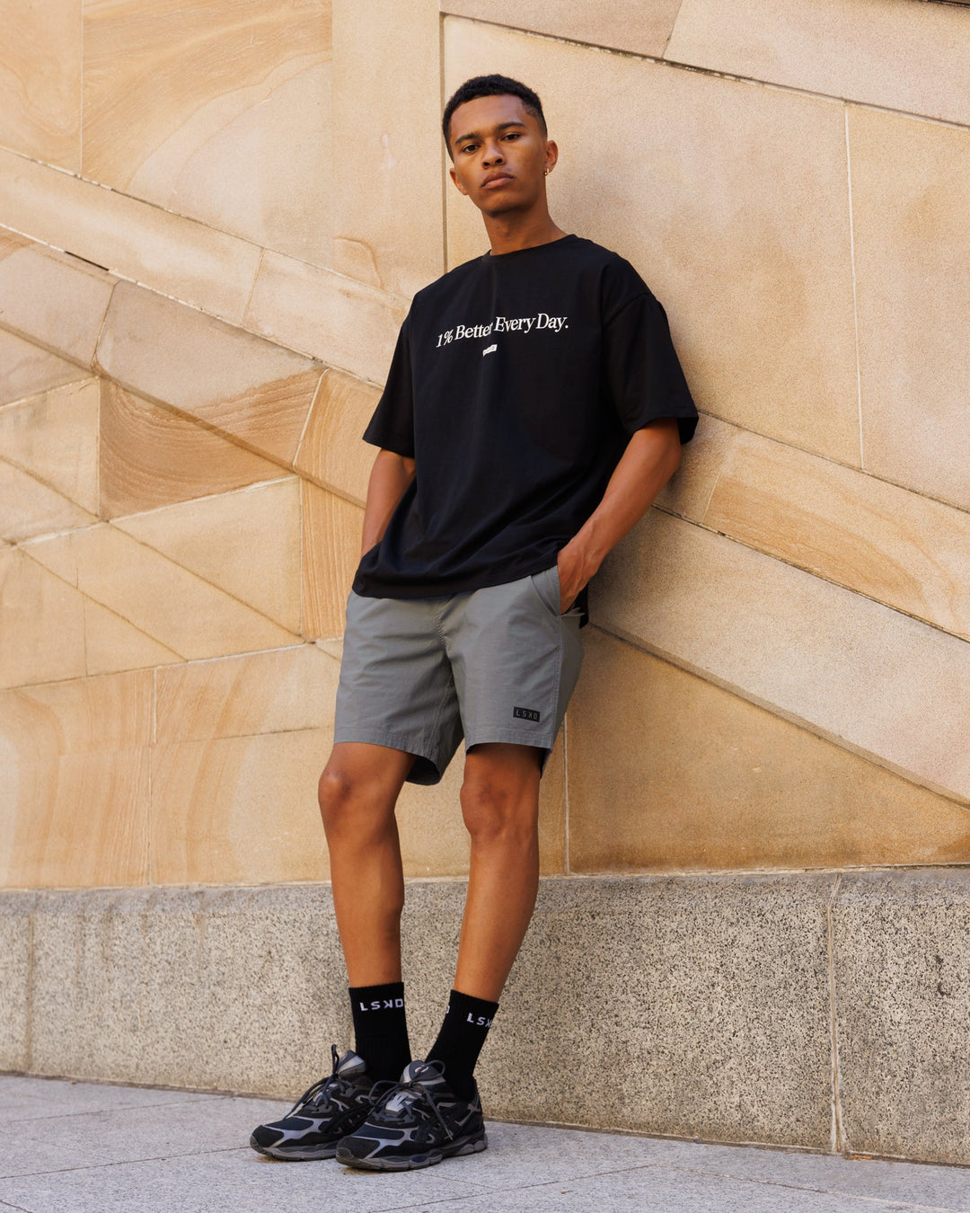 Man wearing Daily Short - Graphite