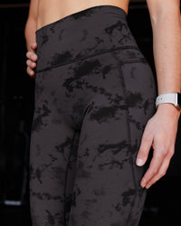 Campaign image of Fusion Ultra High-Rise Full Length Legging Pockets - Black Tie Dye | Thumbnail Index: 2