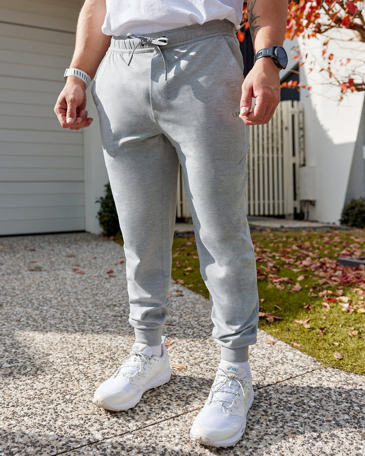 Man Wearing Restore CloudFLX Jogger - Light Grey Marl
