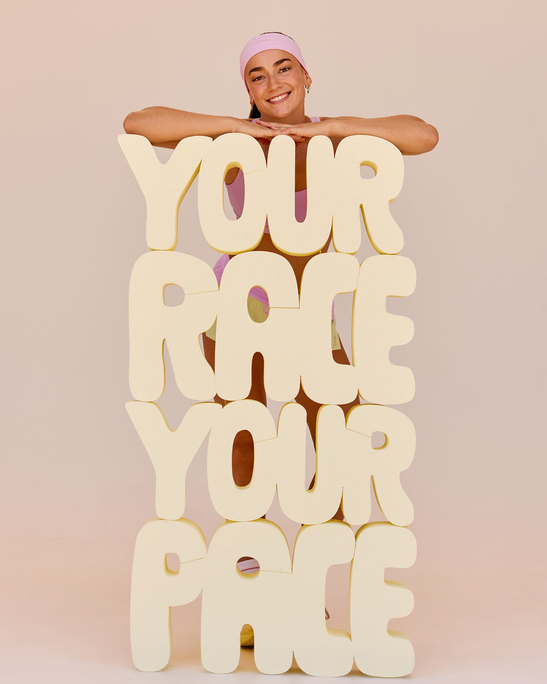 Woman wearing Swift Headband - Marshmallow