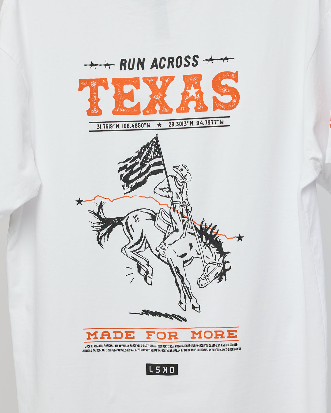 Run Across Texas FLXCotton Tee Oversize - White-Texas