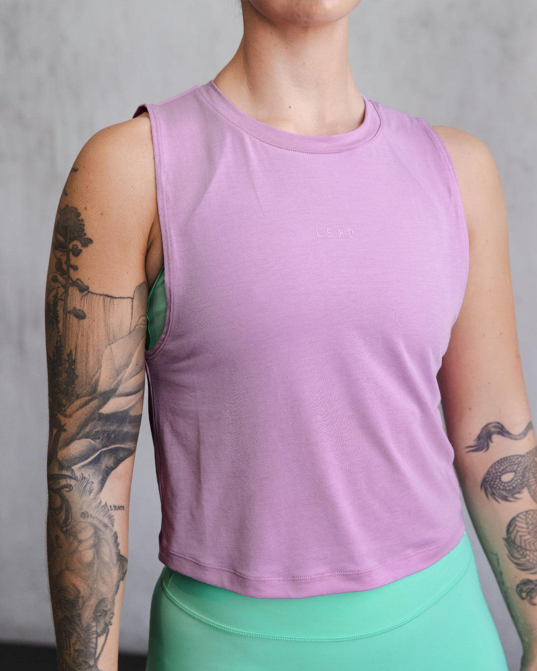 Vital Cropped Training Tank - Light Violet