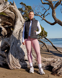 Woman wearing All Day Puffer Vest - Black