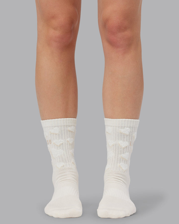 Cupid Crew Pilates Grip Socks - Ivory
