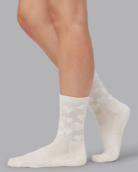 Cupid Crew Pilates Grip Socks - Ivory | Thumbnail Index: 6