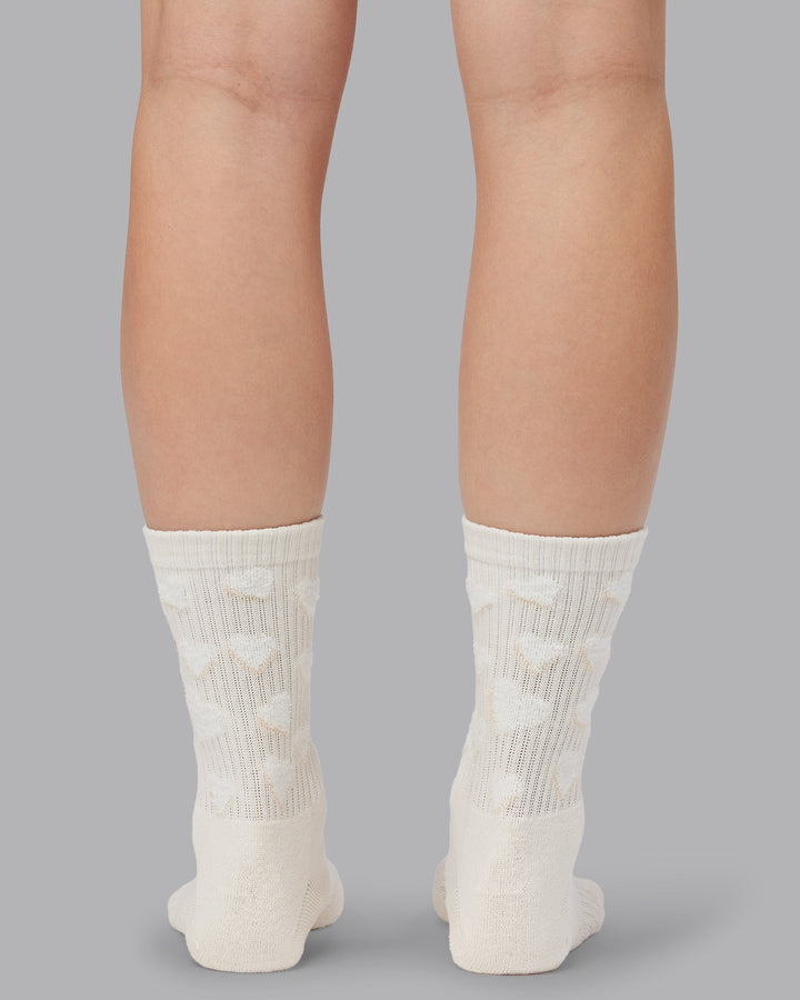 Cupid Crew Pilates Grip Socks - Ivory
