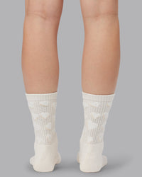 Cupid Crew Pilates Grip Socks - Ivory | Thumbnail Index: 9