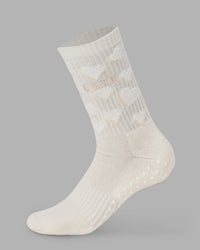 Cupid Crew Pilates Grip Socks - Ivory | Thumbnail Index: 5