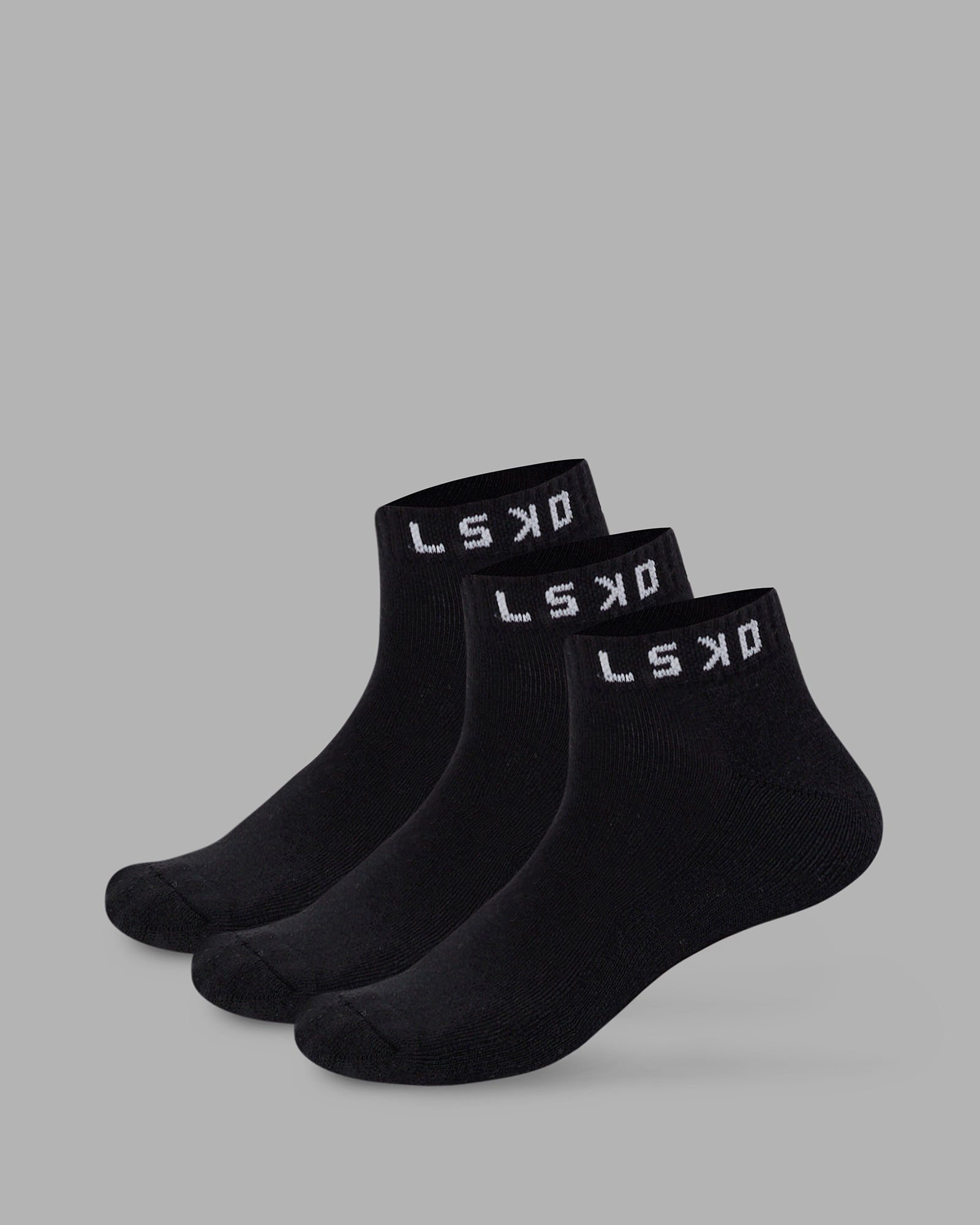 Daily Ankle Socks 3 Pack - Black-White
