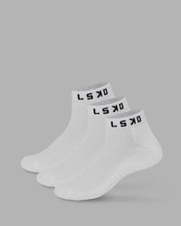 Daily Ankle Socks 3 Pack - White