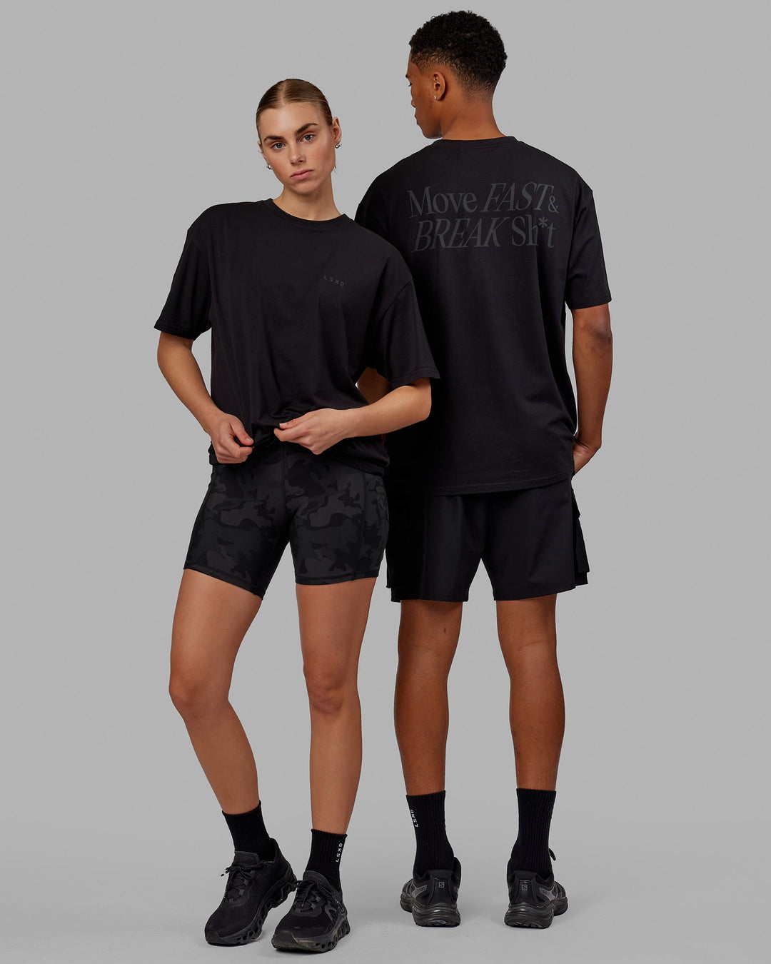 Unisex VS5 FLXCotton Tee Oversize - Black-Black