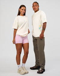 Duo wearing Mother's Day FLXCotton Oversize Tee - Off White | Model:Malebo | Size:M | Model:Brylee| Size:XS