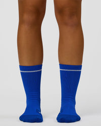 Fast Performance Crew Socks 2.0 - Electric Indigo-White