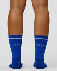 Fast Performance Crew Socks 2.0 - Electric Indigo-White | Thumbnail Index: 3
