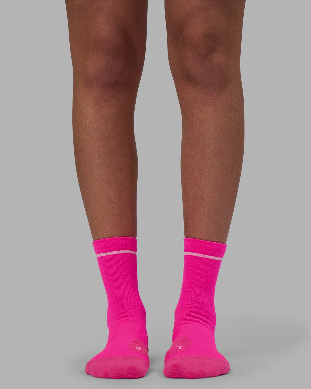 Fast Performance Quarter Socks - Neon Pink-White - view 4