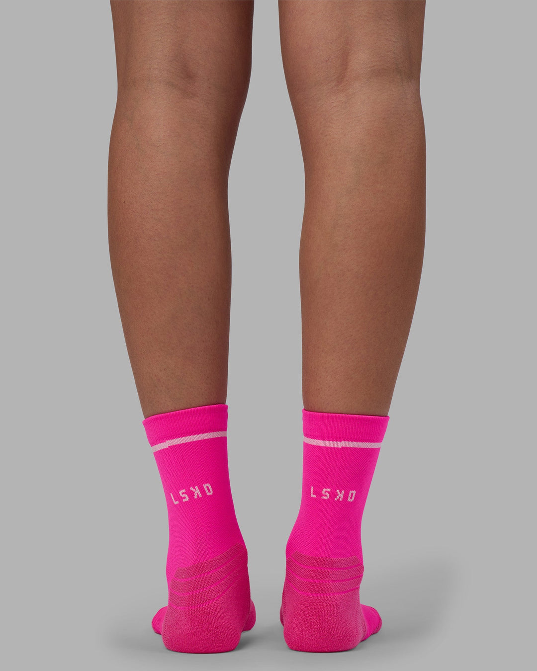 Fast Performance Quarter Socks - Neon Pink-White - view 3