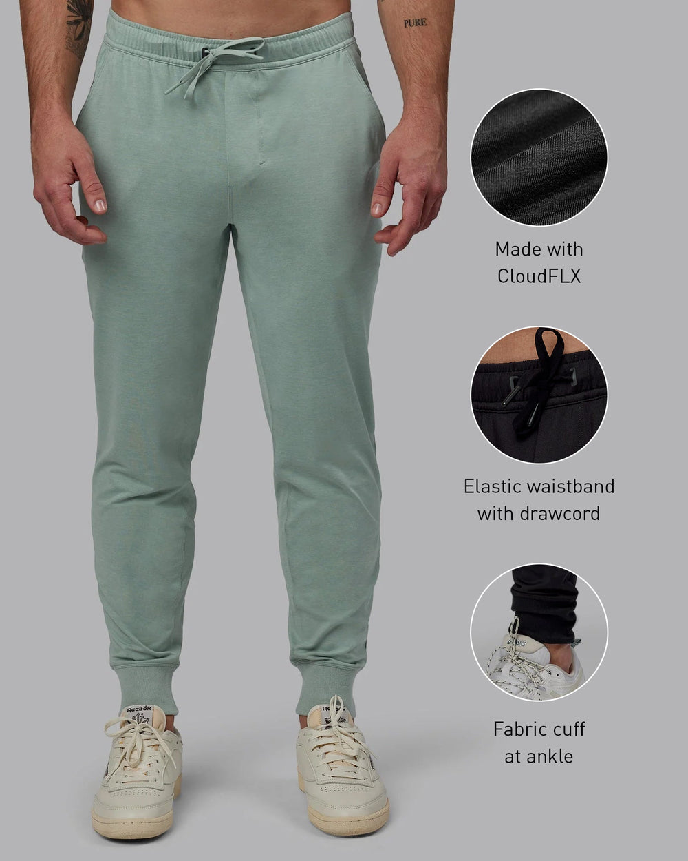 Restore CloudFLX Joggers - Iceberg Green Marl