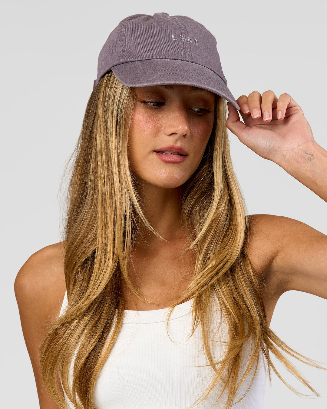 Female wearing All Day Cap in Duskstone - view 2