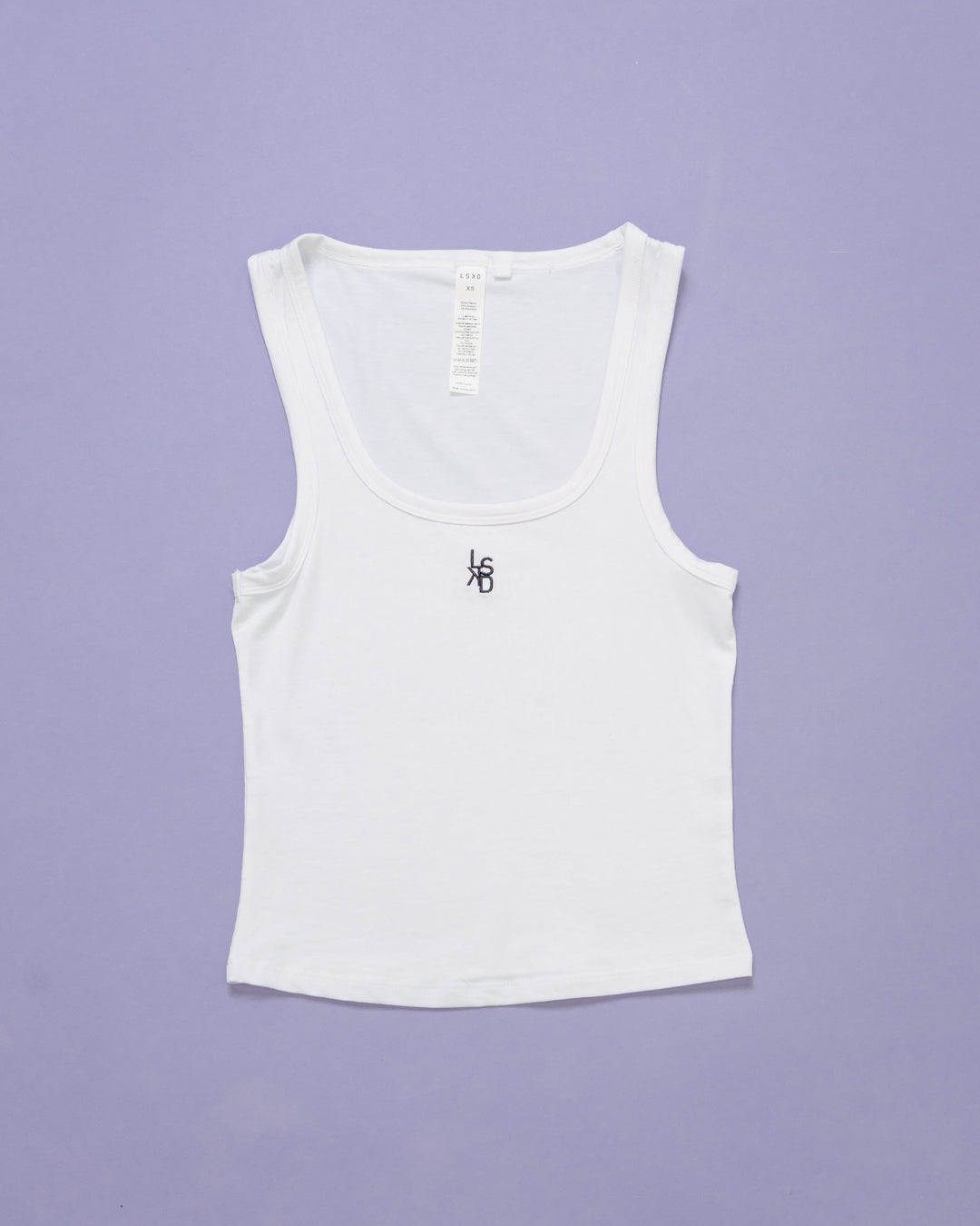 Go-To FLXCotton Scoop Neck Tank - White-Black