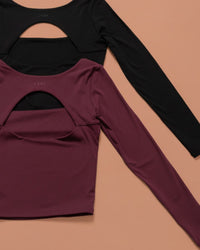 Show It Off Long Sleeve Top in Cherry Lacquer | Model:Issy | Size:XS
