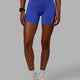 Women Wearing Flux Mid-Length Shorts - Power Cobalt