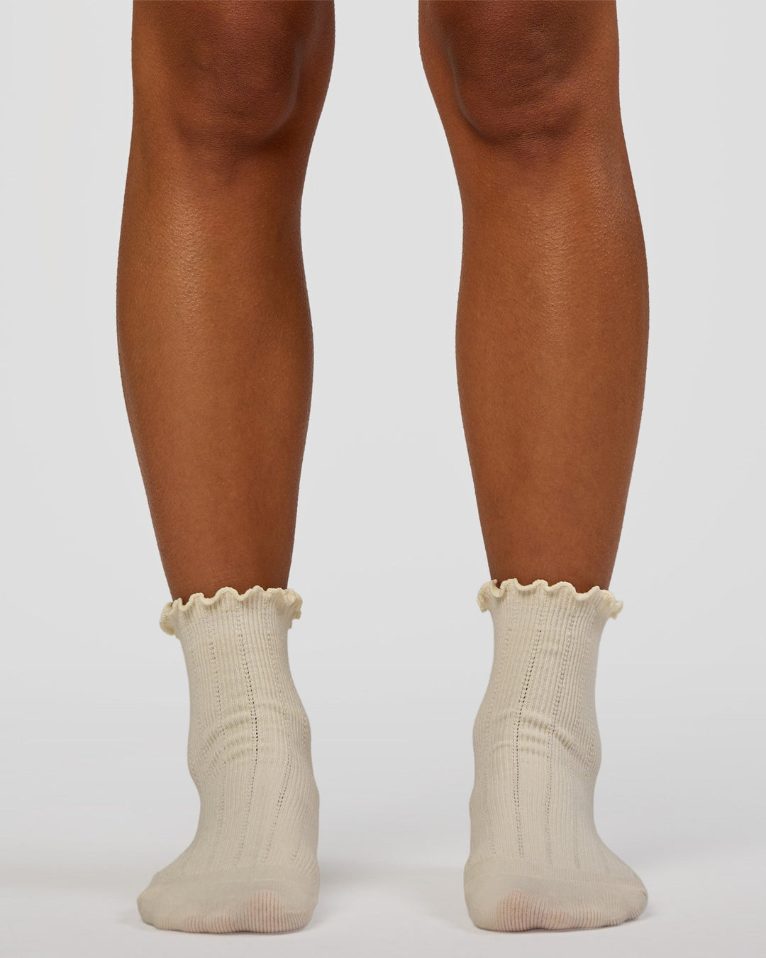 Frill Quarter Sock - Ivory - view 3