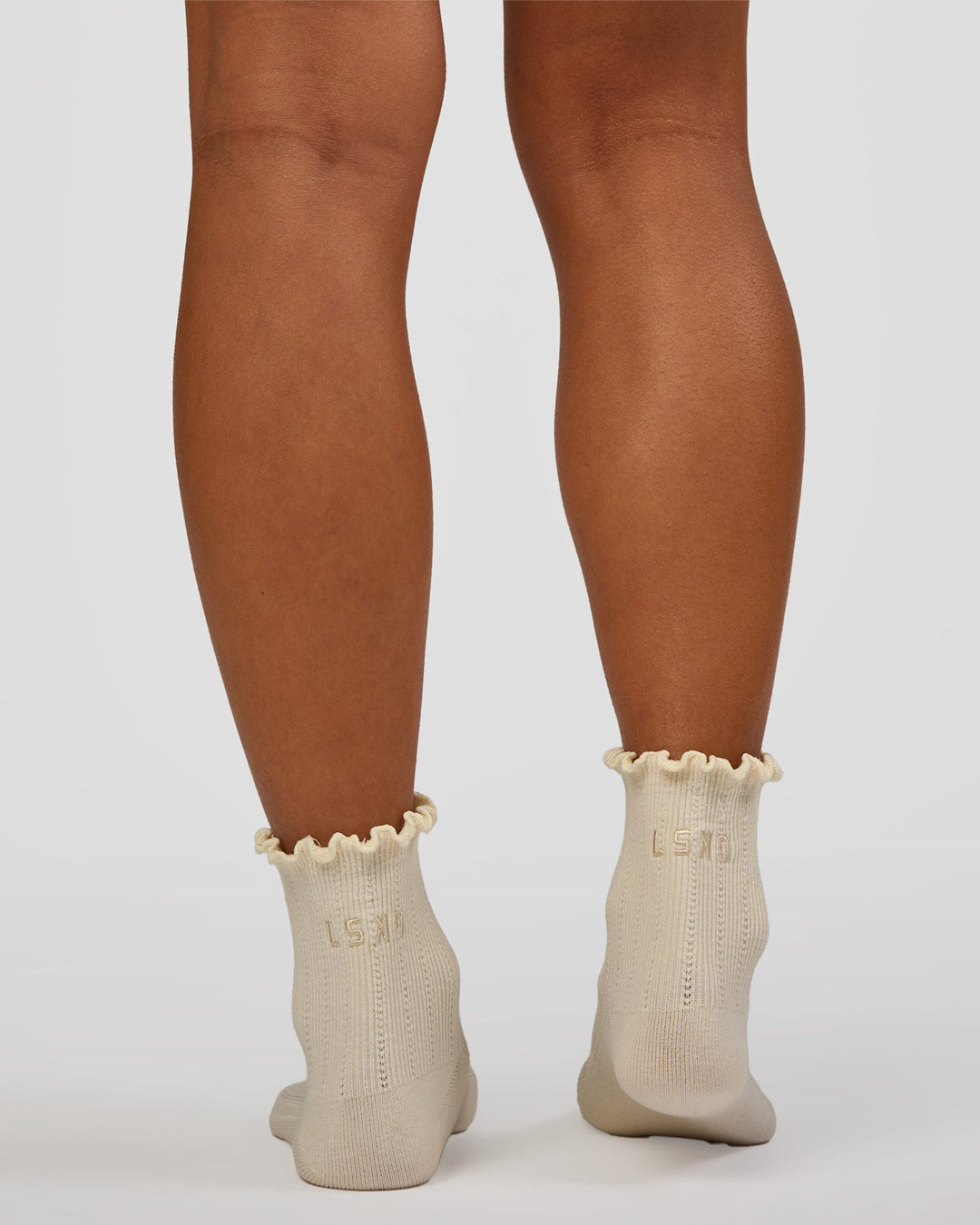 Frill Quarter Sock - Ivory - view 4