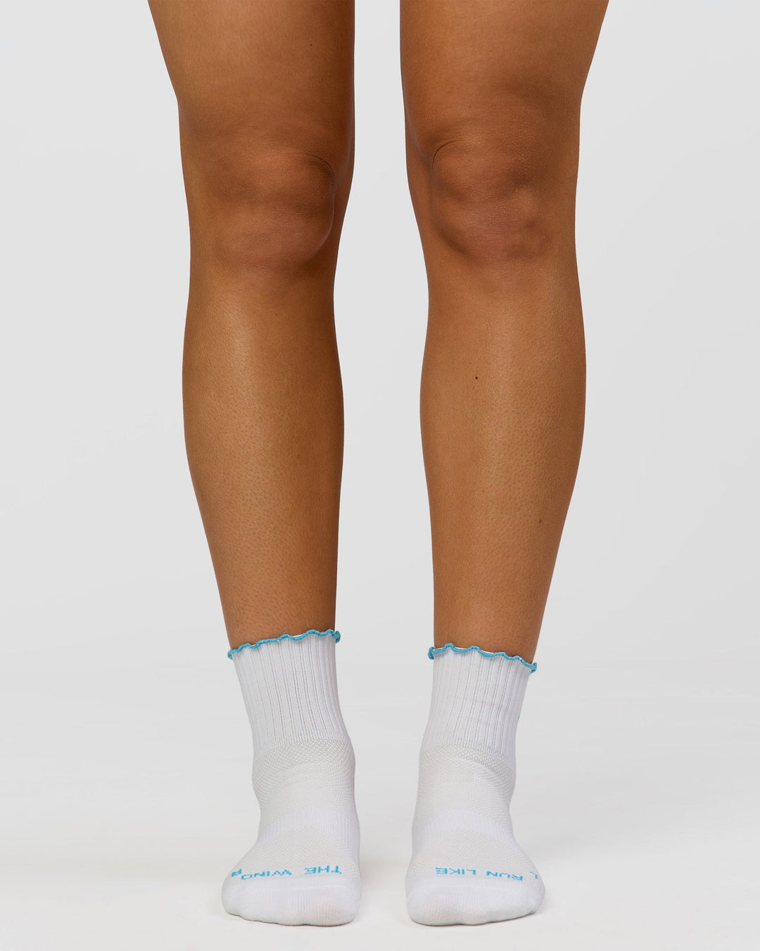 GG - Fast Frill Quarter Sock - GG- White-Baltic Sea - view 5